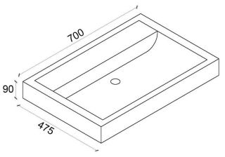 Раковина Lemark  Q 191645 белая 70 см